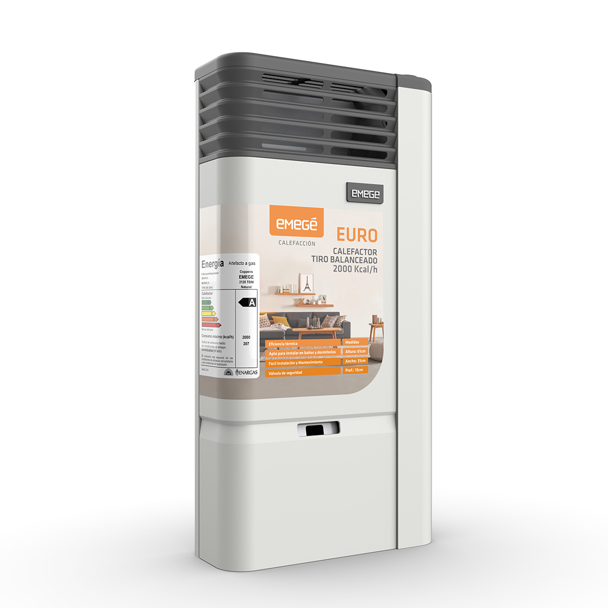 CALEFACTOR EMEGE TB EURO CE2120B 2000K