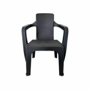 SILLA SIMIL RATAN NEGRA APOYA BRAZO