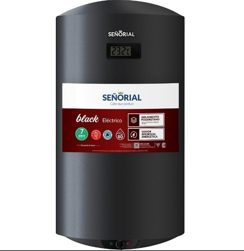TERMOTANQUE SEÑORIAL 80L TSBE80 ELECTRICO BLACK 2.0