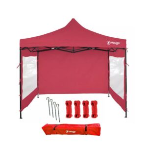 GAZEBO WAGGS GZBO04 3X3 ROJO C/PAREDES