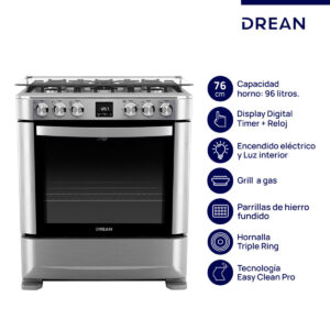 COCINA DREAN CD7609EI INOX 76CM
