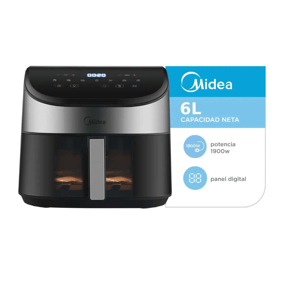 FREIDORA MIDEA AF-DW60BAR1 AIR FRYER 6L