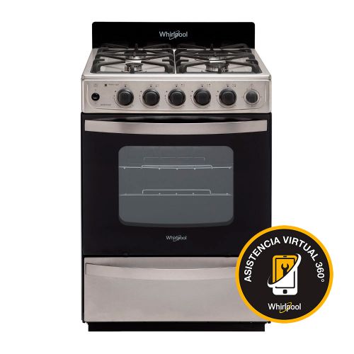 COCINA WHIRPOOL WFX57DI ACERO REJAS FUNDICION